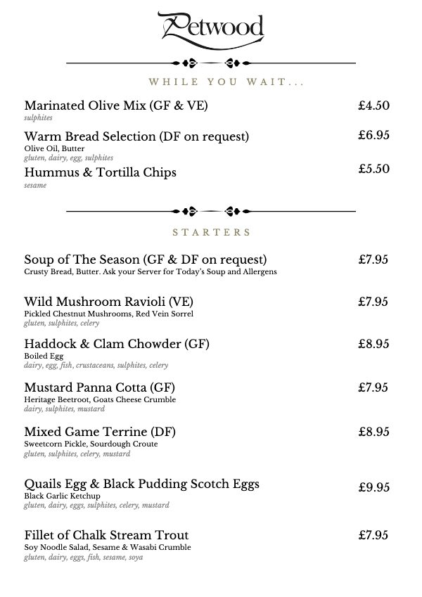 Front cover of Restaurant Menu